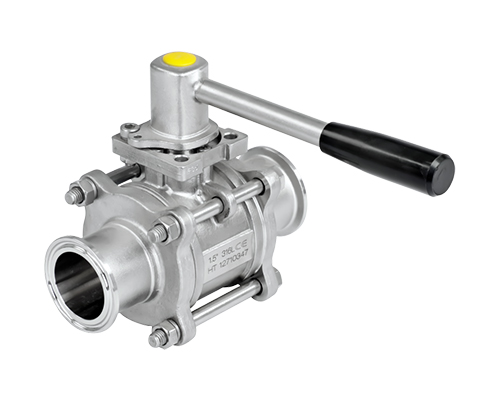 Three-piece ball valve