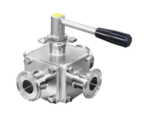 Three-way non-retention ball valve