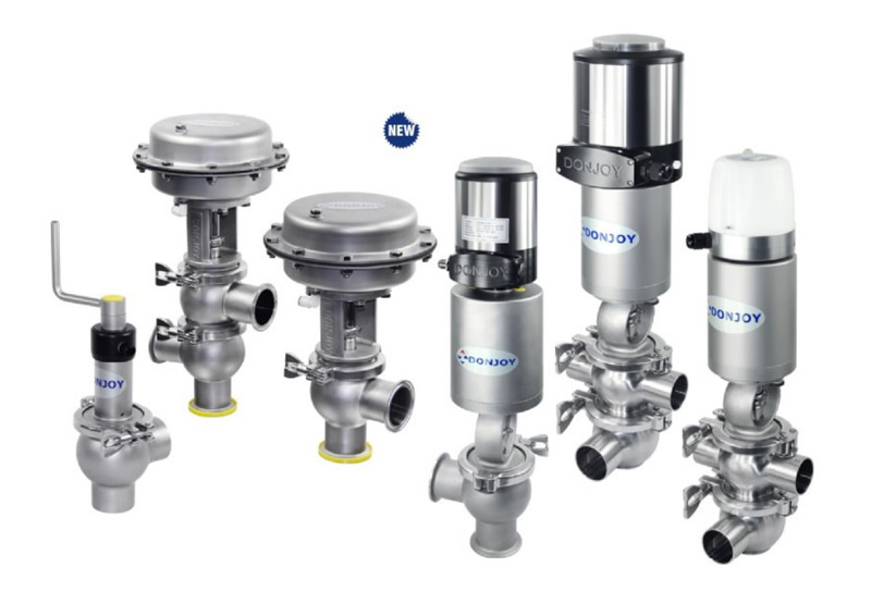 Donjoy sanitary atuto valves at customer factory